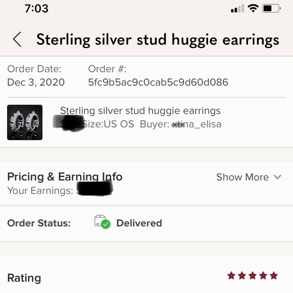 The Too Cool for School Sterling silver stud huggie earrings - Picture 3 of 11